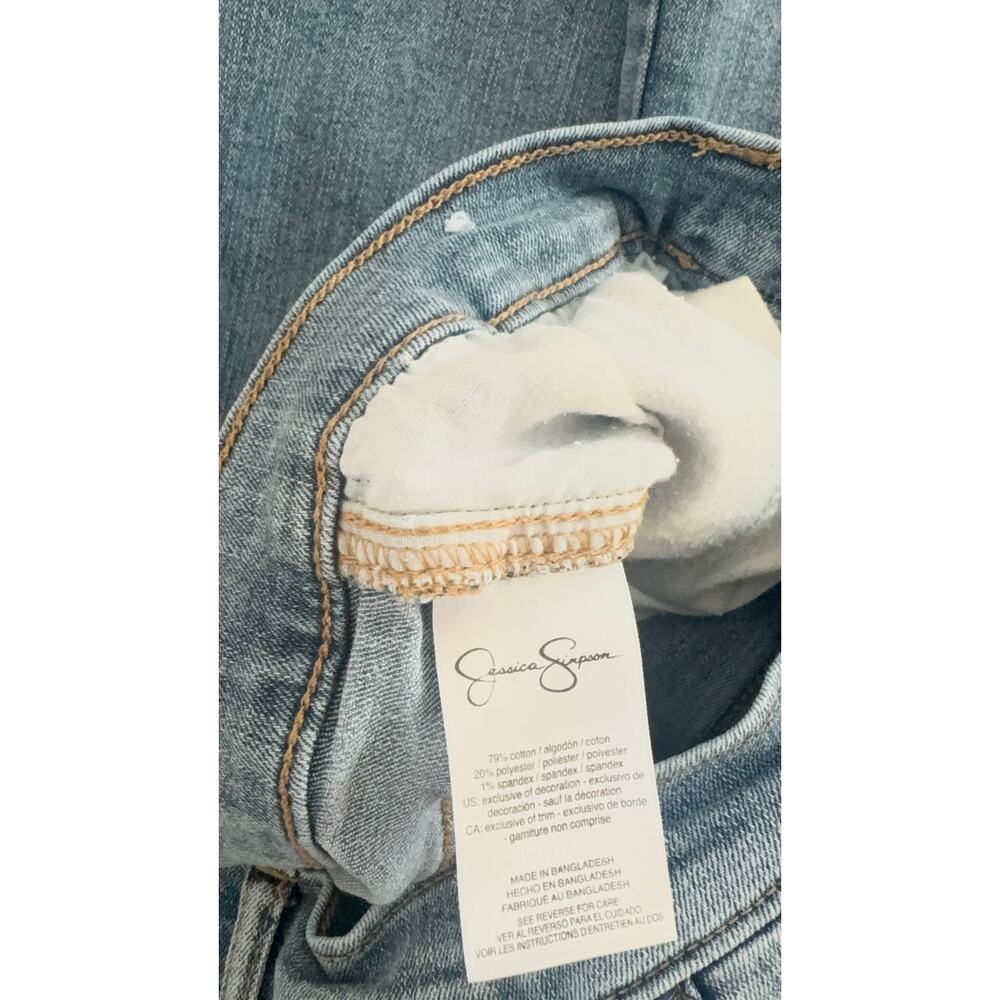 Jessica Simpson Jeans Size 14/32 Bootcut Cargo Pocket Medium Wash Y2K - Picture 7 of 9